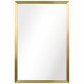 Solid Storage Supplies Contempo Brushed Stainless Steel Gold rectangular Wall Mirror SO2966245